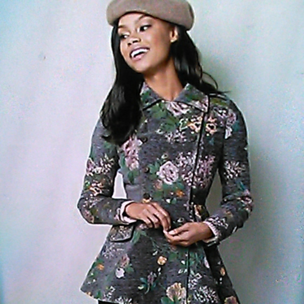 Brand New floral peacoat